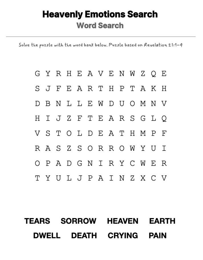 Heaven is Real word-search